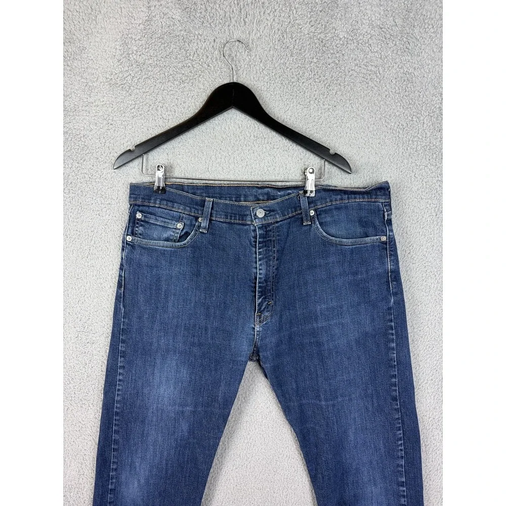 Levis 513 Jeans Mens 38x34 Blue Medium Wash Slim Straight Stretch Denim Mens